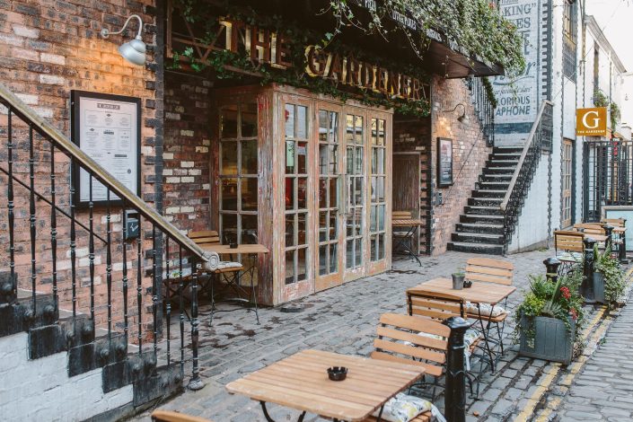 Outside The Gardener in Ashton Lane, Glasgow