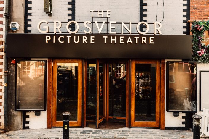 The Grosvenor Picture Theatre front door